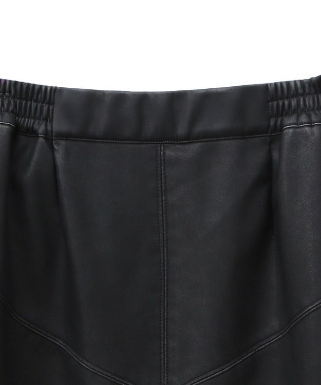 Green Parks ■ESCAR ヴィンテージ調エコレザースカート Black