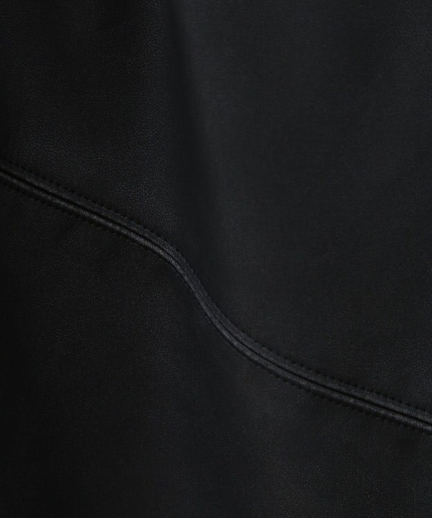 Green Parks ■ESCAR ヴィンテージ調エコレザースカート Black