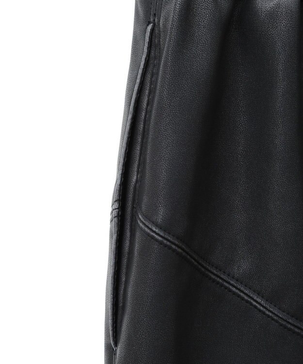 Green Parks ■ESCAR ヴィンテージ調エコレザースカート Black