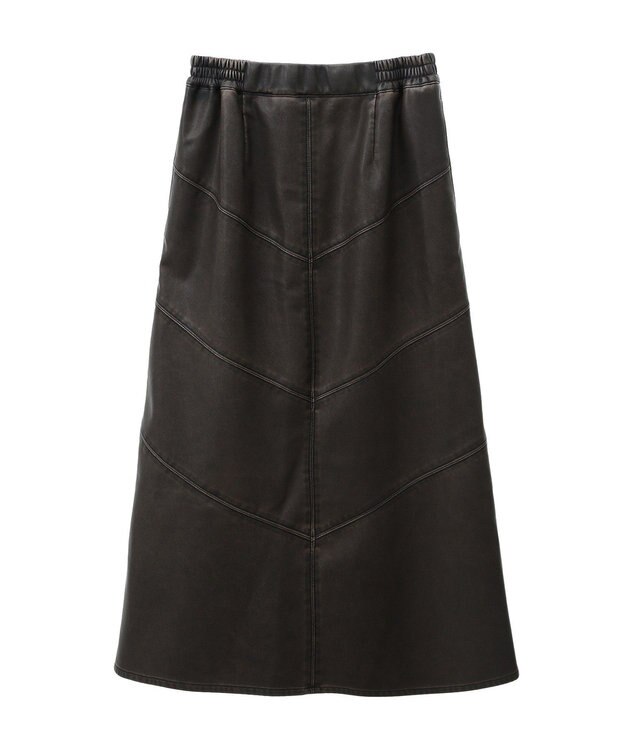 Green Parks ■ESCAR ヴィンテージ調エコレザースカート Brown