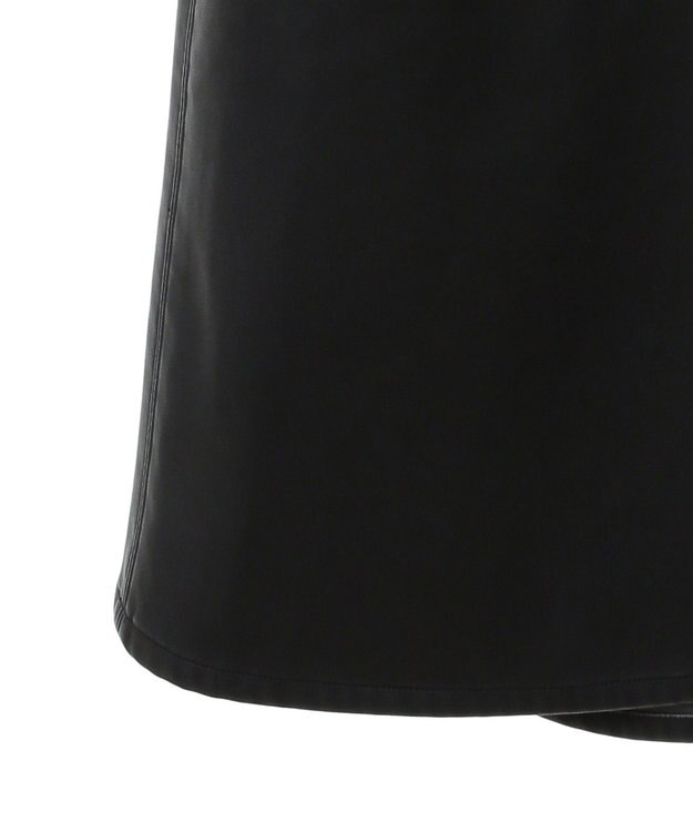 Green Parks ■ESCAR ヴィンテージ調エコレザースカート Black