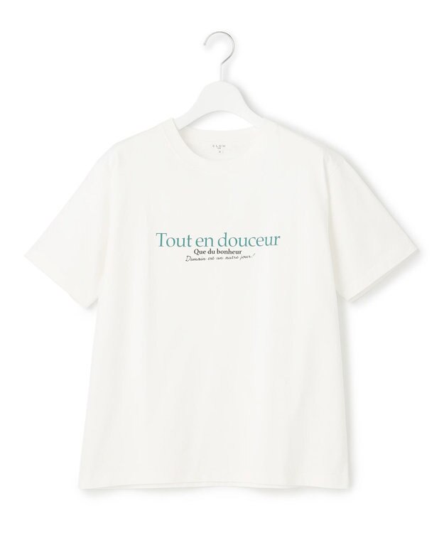 23区 【SLOW/洗える】ロゴ Tシャツ ホワイト系