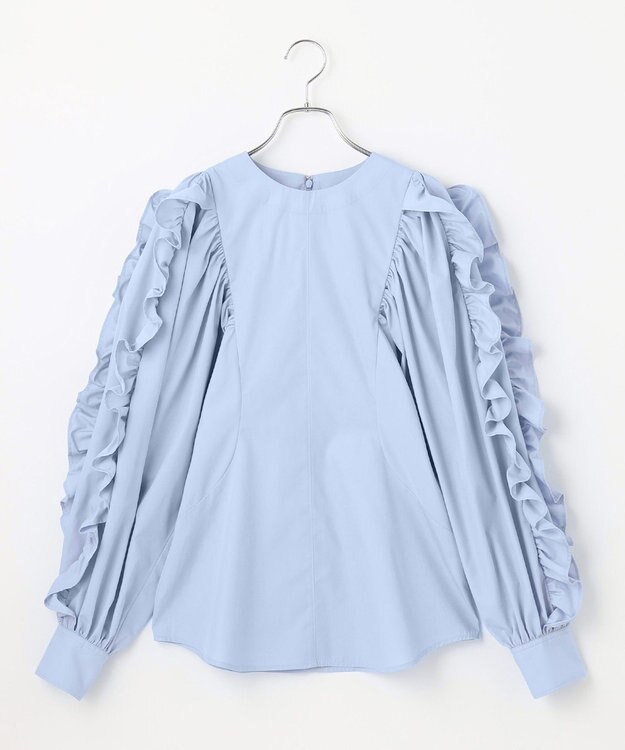#Newans 【ANSWER for ファッショニスタ】フリルスリーブブラウス ブルー系