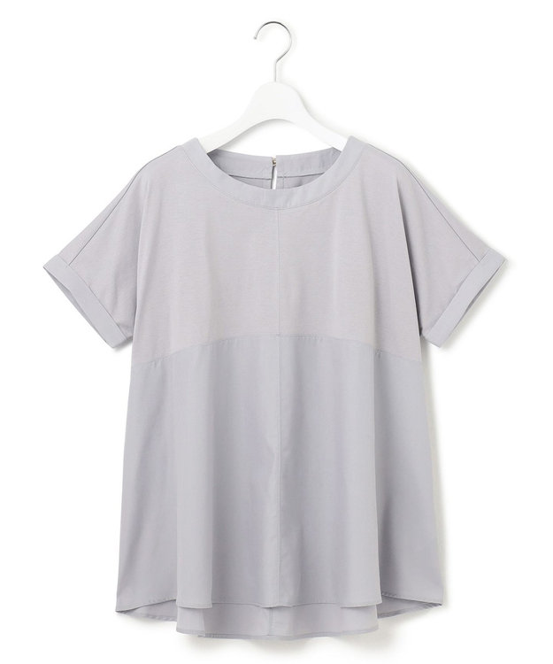 J.PRESS YORK STREET  【WOMEN】【SMOOTH JERSEY】ドルマンペプラム プルオーバー ダルブルー系