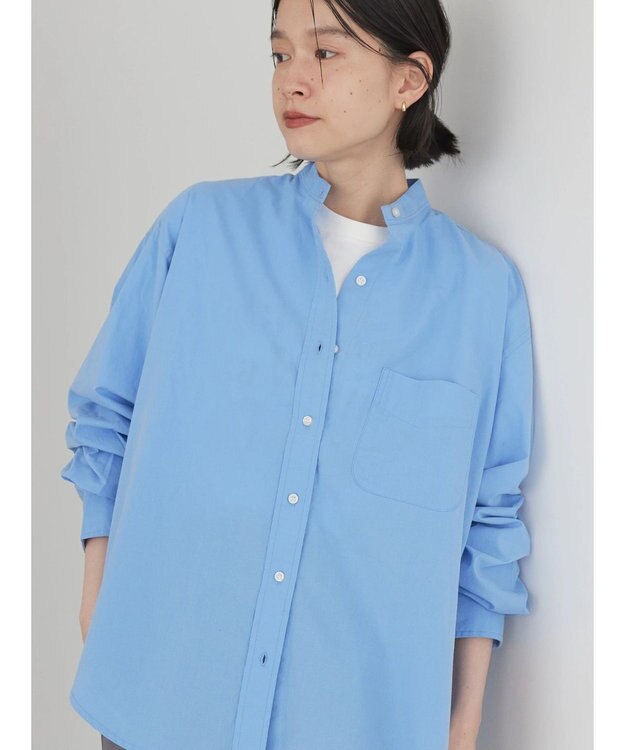 AMERICAN HOLIC 綿ブロードＢＩＧシャツ Sax