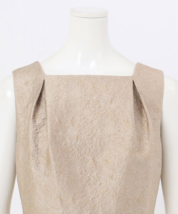 23区 L 【エステータ】シャイニージャカード ワンピース グレージュ系