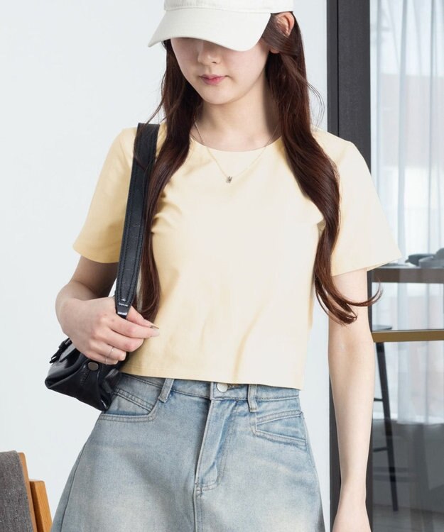 WEGO 【7色/SMLサイズ展開】コンパクトフィットT ライトイエロー