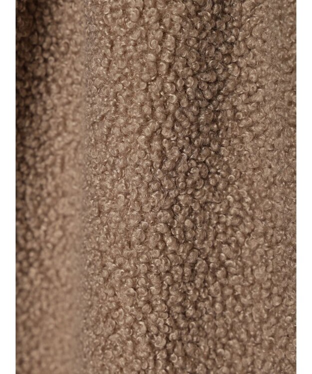 Green Parks フレア裏付きボアベスト Gray Beige