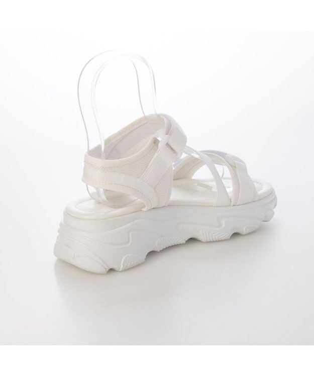 MODE ET JACOMO <noyau>トリプルベルクロ厚底スポーツサンダル ホワイト