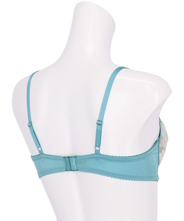 WACOAL ブラジャー 【リボンブラ 胸もとフィットながもち】 きれいな谷間をメイク 動いても谷間をキープ Gカップまで対応 大きいサイズ レディース BXB490 /ワコール ターコイズ