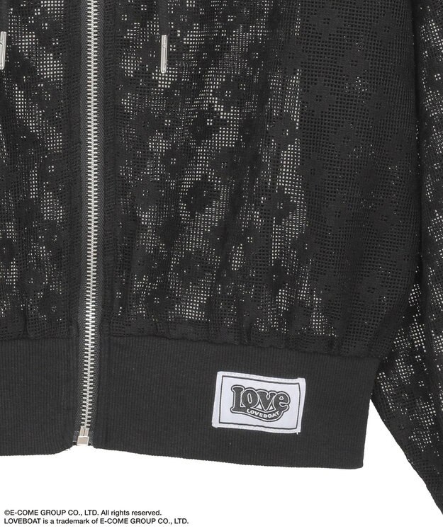 Green Parks ■ＬＯＶＥＢＯＡＴ　フラワーメッシュパーカー Black
