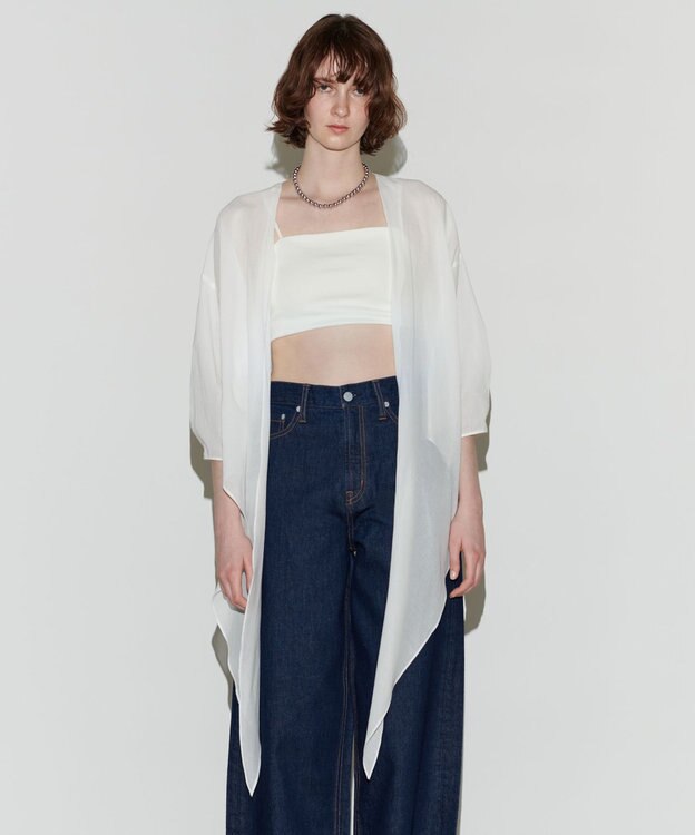 NAVE 【Nave 　洗える】マルチウェイシアーブラウス ホワイト系