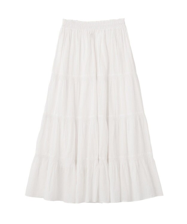 CRAFT STANDARD BOUTIQUE インド製 ティアードスカート White