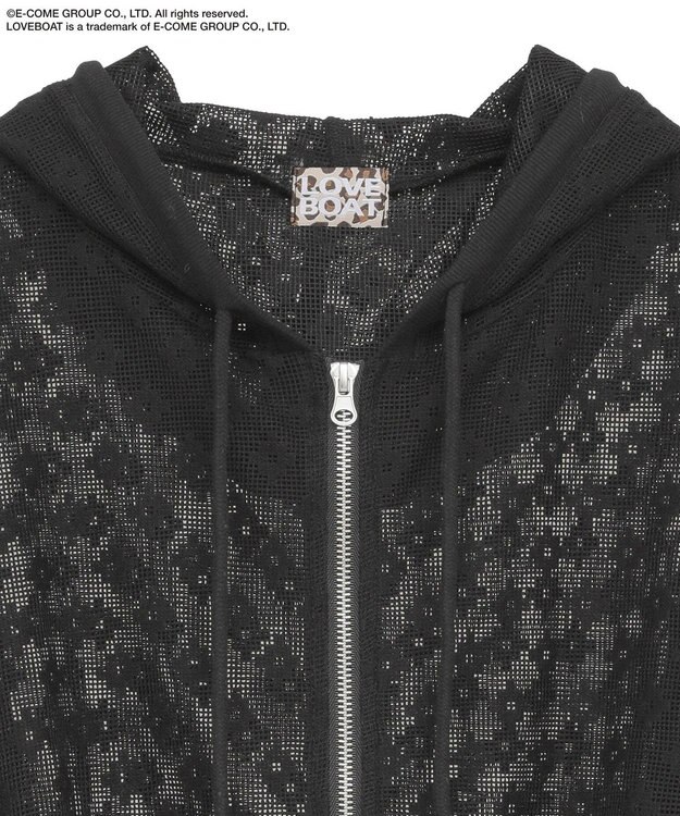 Green Parks ■ＬＯＶＥＢＯＡＴ　フラワーメッシュパーカー Black