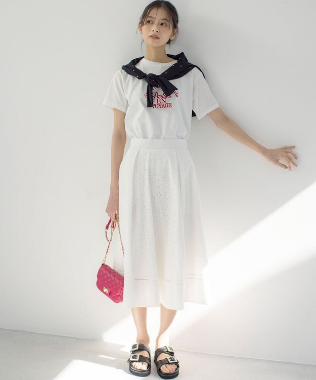 組曲 フロッキーロゴＴシャツ アイボリー系