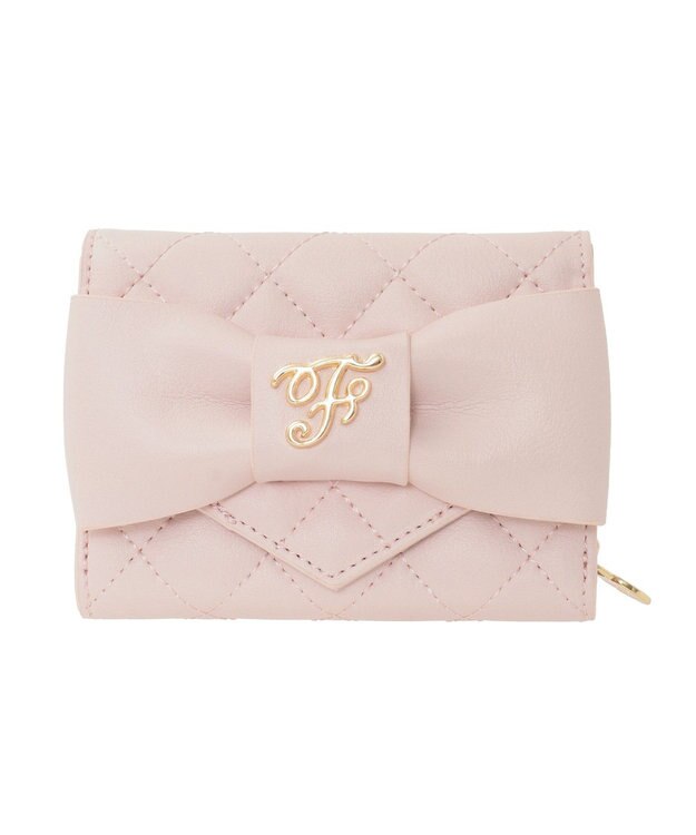 Maison de FLEUR キルティングFリボンウォレット Pink