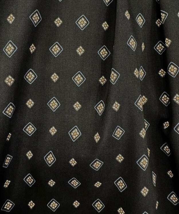 J.PRESS LADIES S 【洗える】ジオメトリックプリント ワンピース ネイビー系