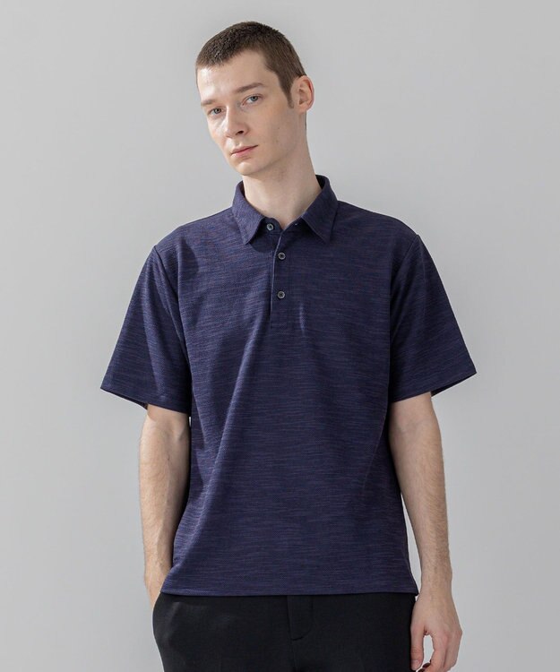 JOSEPH HOMME 【WEB・一部店舗限定】プリペラカノコジャージー　ポロシャツ ネイビー系