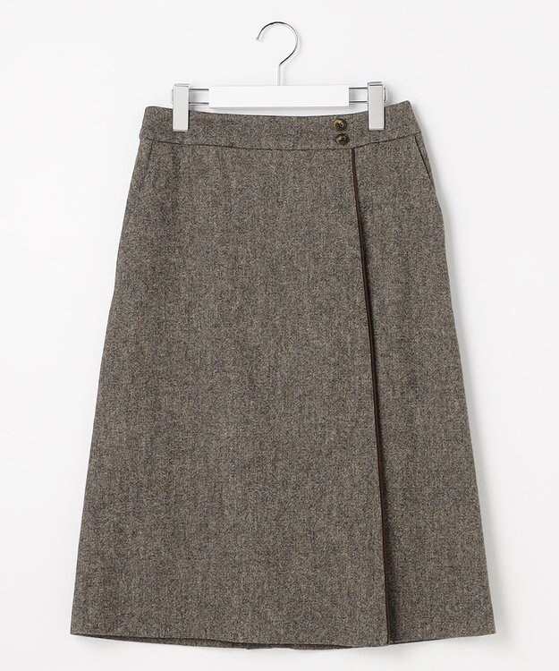 J.PRESS LADIES L ラメツイード スカート ブラウン系