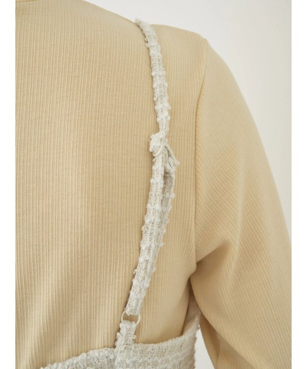 earth music&ecology ツイードキャミチュニック Ivory