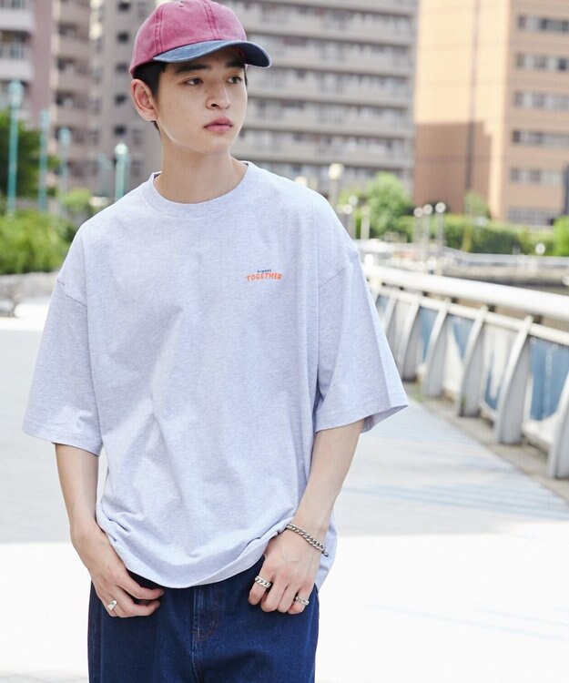 WEGO 【ユニセックス着用ITEM】ALWAYS　TOGETHER　プリントT（SS） ライトグレー