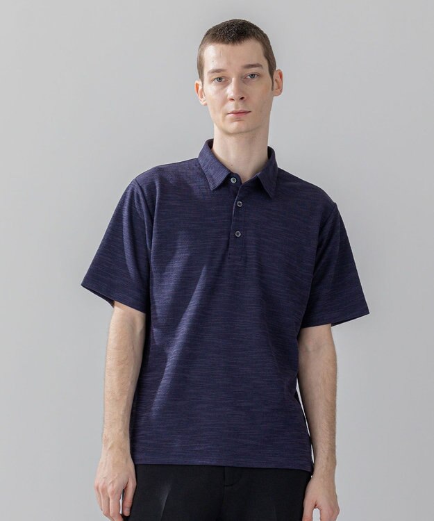 JOSEPH HOMME 【WEB・一部店舗限定】プリペラカノコジャージー　ポロシャツ ネイビー系