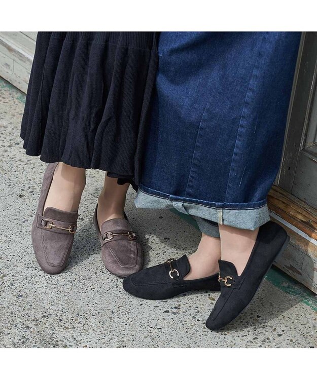 ing <ing>【WEB限定】【レイン対応】ビットローファー ダークブラウンスエード