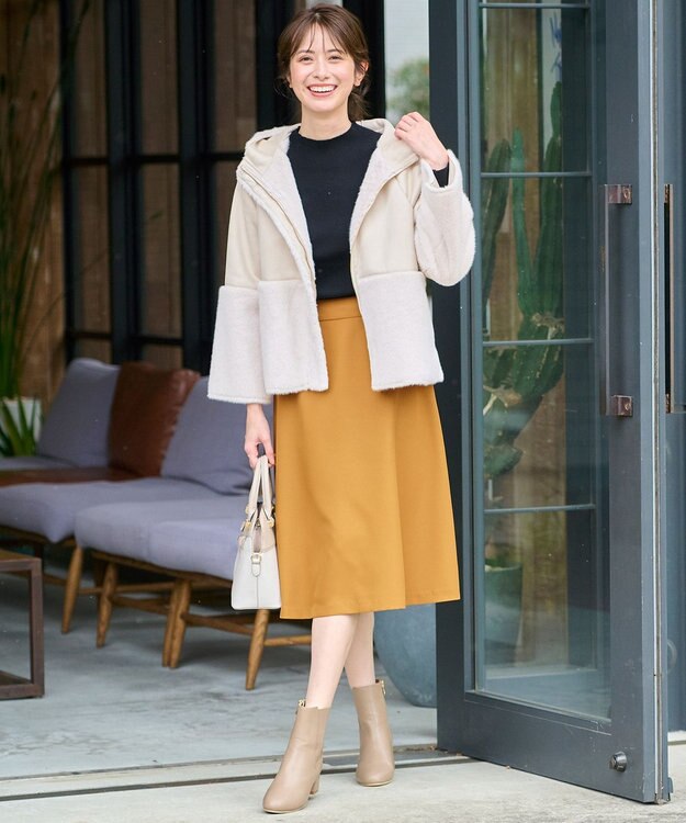 ANY SIS 【洗える】ハイネックインナー ニット ブラック