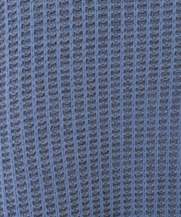 Green Parks ・ＥＬＥＮＣＡＲＥ　ＤＵＥ　タック編バイカラーニット Blue