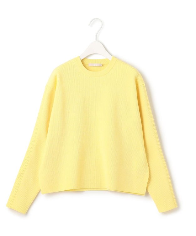 ICB 【洗える】 MIZUHIKI ニットプルオーバー イエロー系