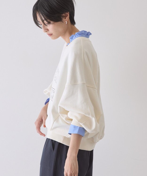 AMERICAN HOLIC カレッジロゴドルマンスウェット Ivory