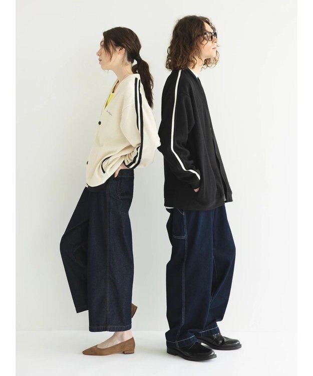 CRAFT STANDARD BOUTIQUE 【リサイクル】ラインカーディガン Ivory