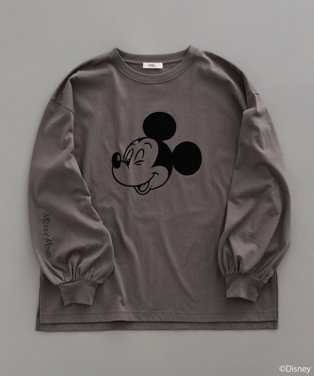 earth music&ecology 【予約】【綿100％】Disney/アソートプリントロンTEE チャコールグレー