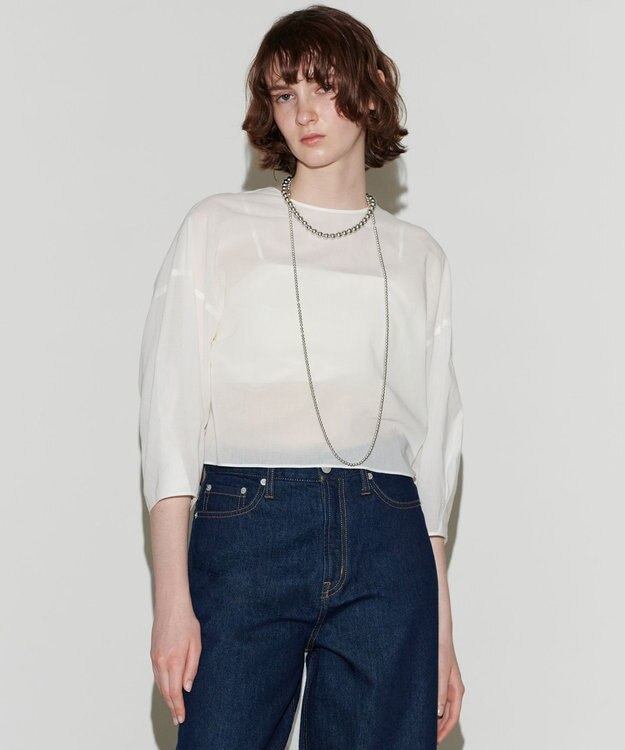 NAVE 【Nave 　洗える】マルチウェイシアーブラウス ホワイト系