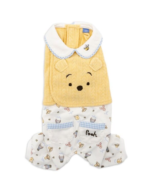 PET PARADISE ディズニー くまのプーさん フレンズ ロンパース 小型犬 ホワイト×イエロー