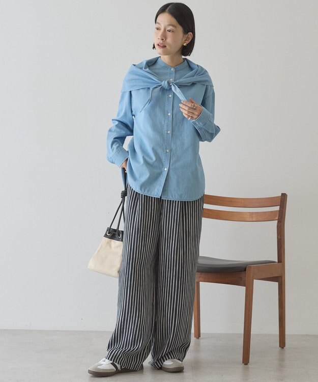 AMERICAN HOLIC 【先行予約】【イージーケア】アソート柄パンツ Navy