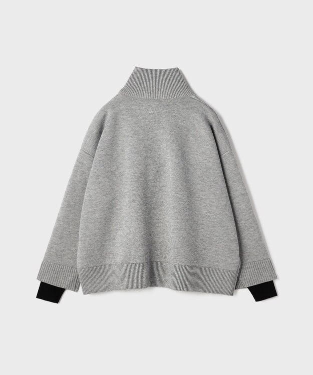 GRACE CONTINENTAL ハーフジップニットトップ グレー