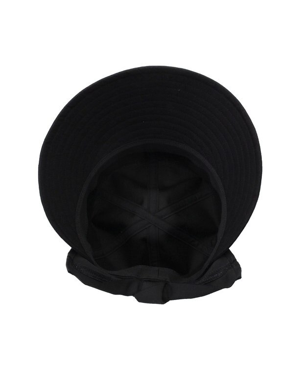 MOONBAT 【遮光100％/遮熱/UV】HIROKO KOSHINO(ヒロコ コシノ)遮光 リボンジョッキー 帽子 ゆったりMサイズ 手洗い可能/サイズ調整可能 ブラック