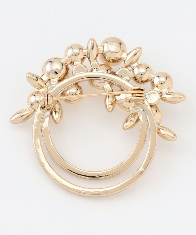 J.PRESS LADIES リースブーケ ブローチ ゴールド系