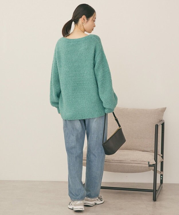 AMERICAN HOLIC ミニシャギーラメニットプルオーバー Green