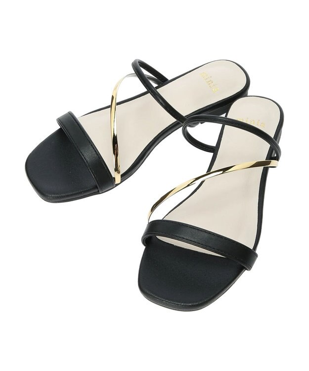 Green Parks ・ｍｉｎｉａ　ナローストラップミュール Black