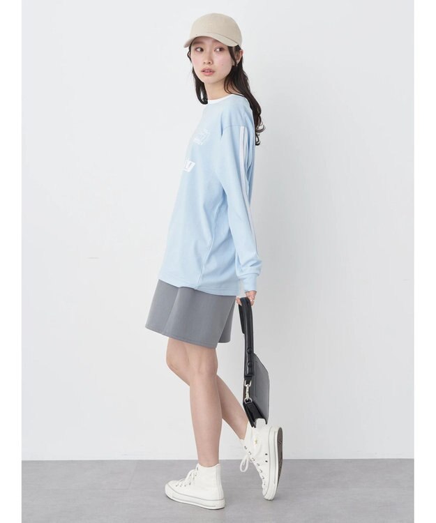 earth music&ecology フットボールＴＥＥ Light Blue