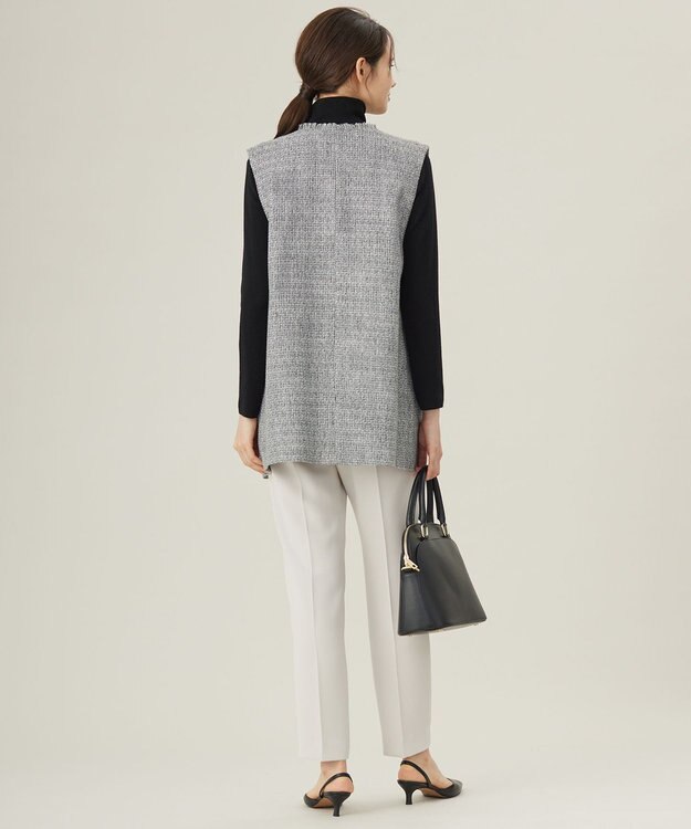 自由区 【カタログ掲載・セットアップ対応】ライトミックスツイード ジレ モノトーン