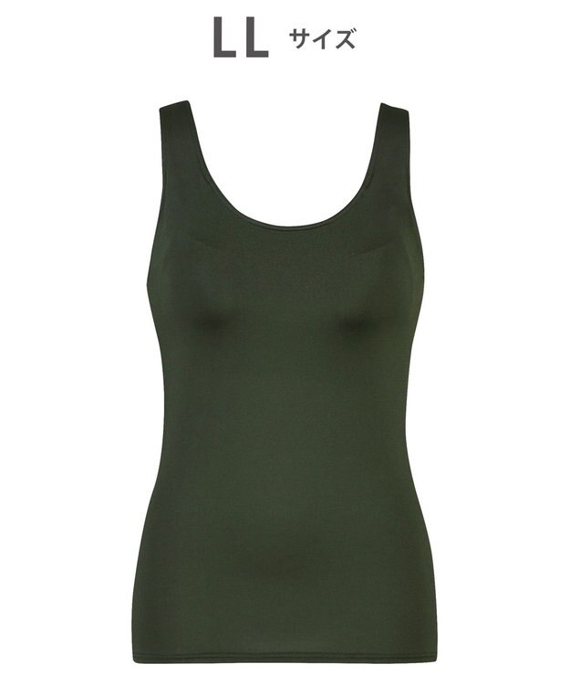 Wing インナー カップ付きノースリーブ 【シンクロブラトップ】 ラクなのにきれいなバストシルエット ウイング／ワコール ET1151 グリーン