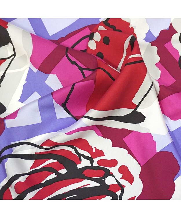 Marca ＜春の新色！＞【the PORT by marca】 CAKE 大判 シルクツイル スカーフ BERRY