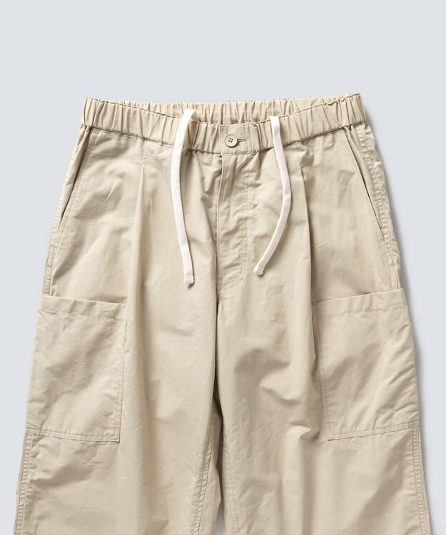 WHITE MAILS 【ユニセックス/軽量】COTTON PAPER  POPLIN DRAWSTRING ミリタリーパンツ ベージュ