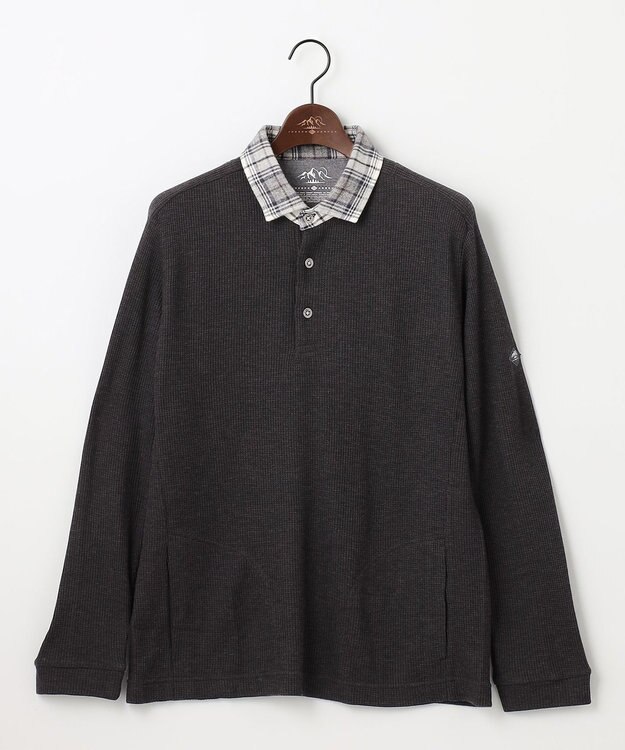 JOSEPH ABBOUD MOUNTAIN 【サスティナブル/吸水速乾】ドライミックスメリノポロ グレー系