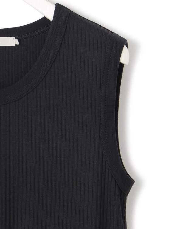 ICB L 【WEB限定・洗える】 リブコンビタイプライター ワンピース ネイビー系