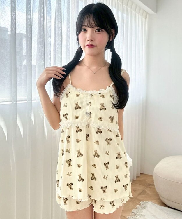 WEGO キャミセットアップルームウェア 柄1