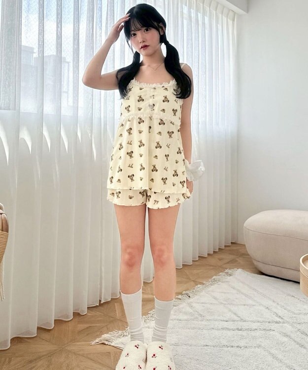 WEGO キャミセットアップルームウェア 柄1